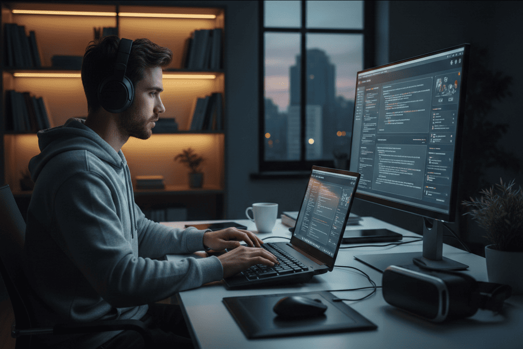 A guy doing research