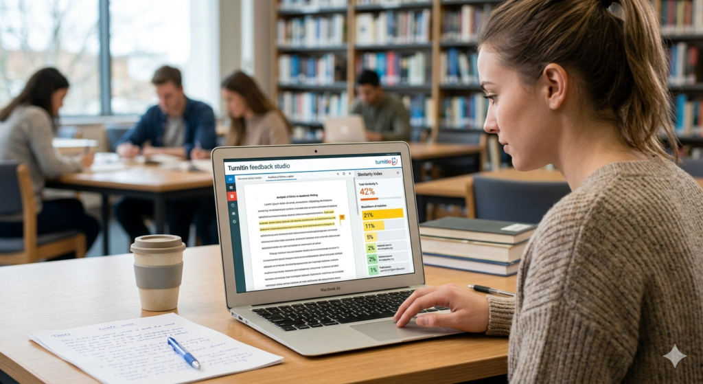 What colors explain in the turnitin report