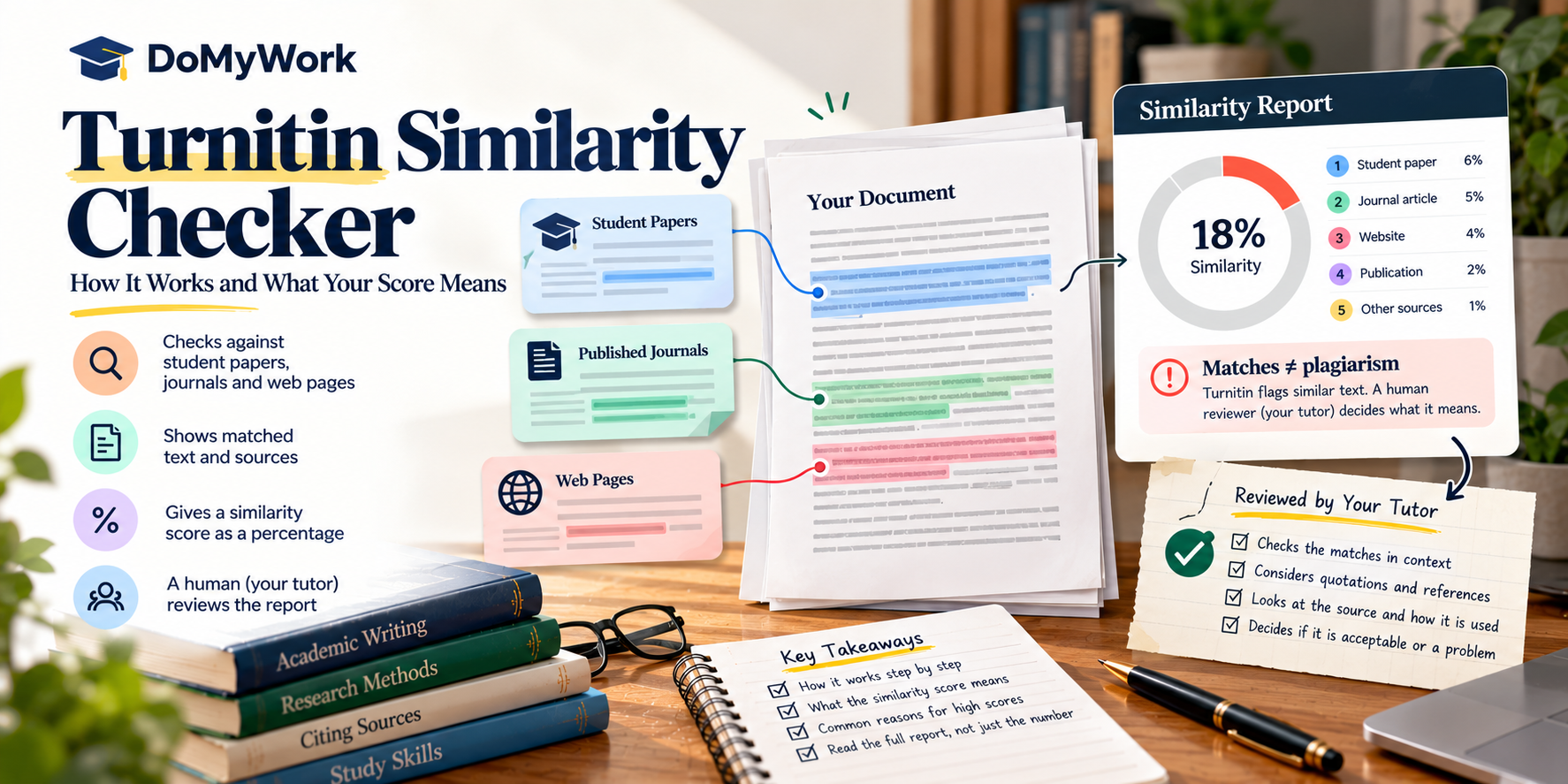 Image explained about Turnitin Similarity Checker: How It Works and What Your Score Means