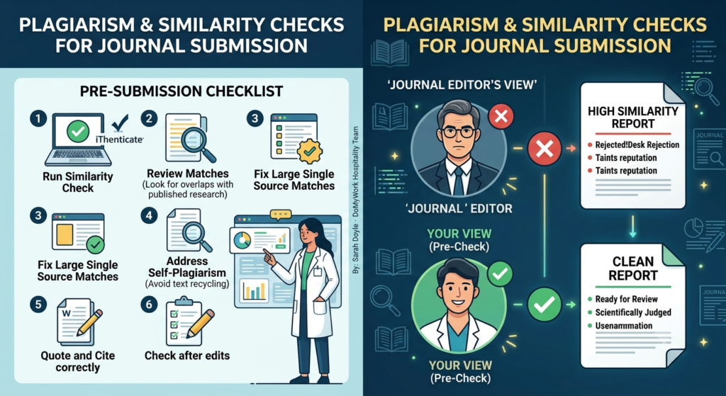 Image explaining about Plagiarism and Similarity Checks for Journal Submission