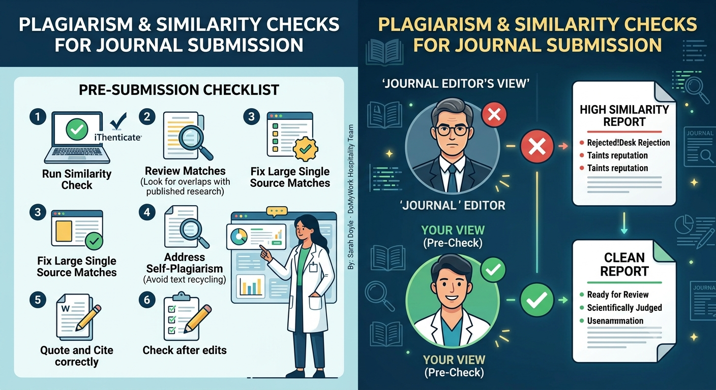 Image explaining about Plagiarism and Similarity Checks for Journal Submission