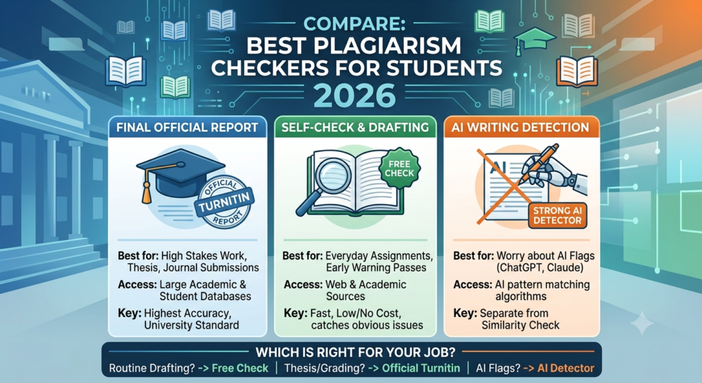 Image explaning about Best Plagiarism Checkers for Students in 2026
