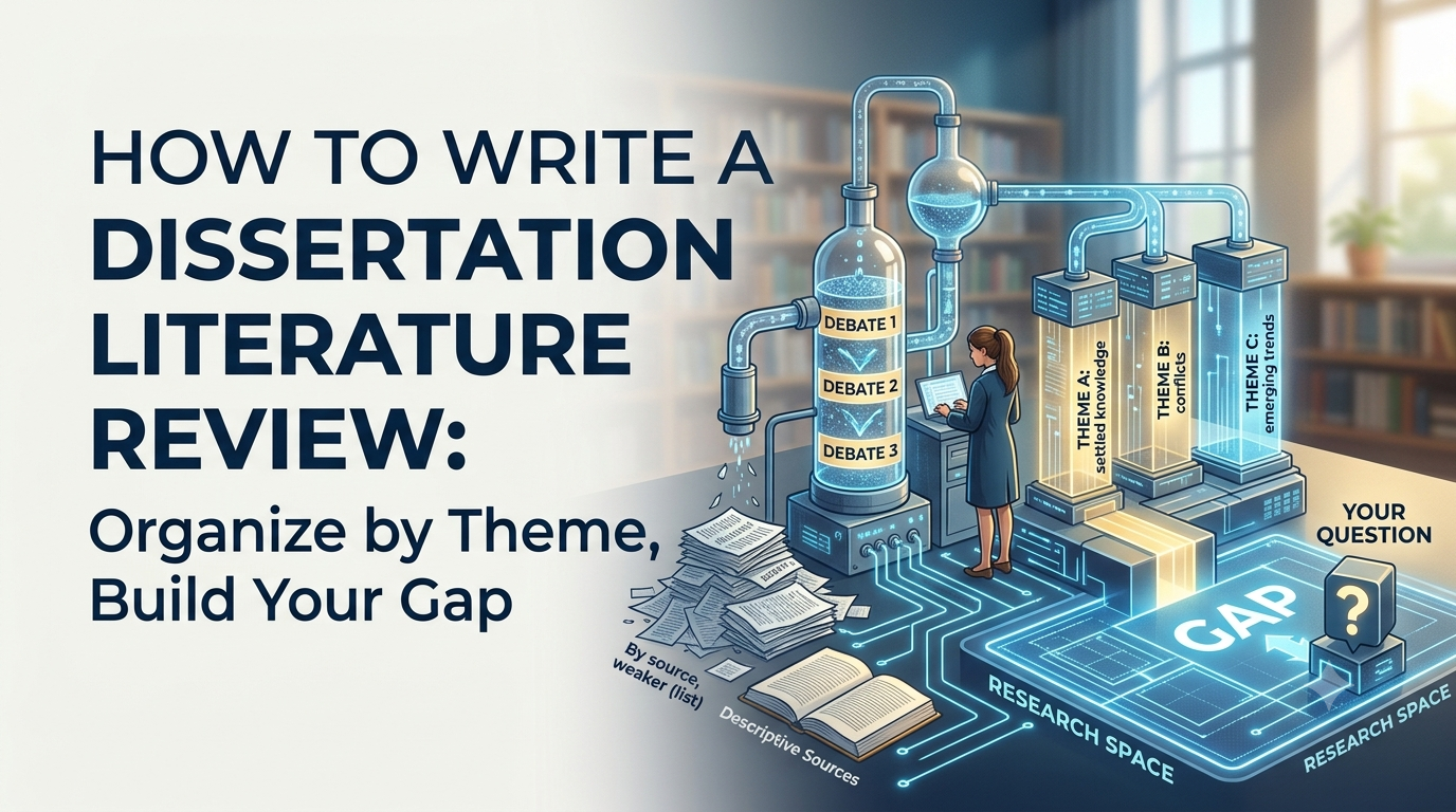 Image Explaining about How to Write a Dissertation Literature Review