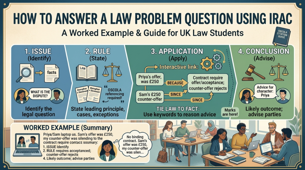 Image explaining about How to Answer a Law Problem Question Using IRAC