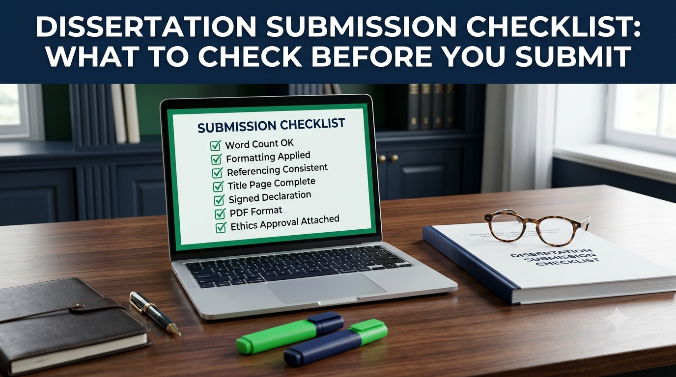Image Explaining about Dissertation Submission Checklist