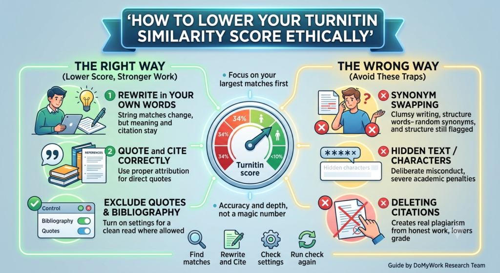 Image Explaining about How to Lower Your Turnitin Similarity Score Ethically