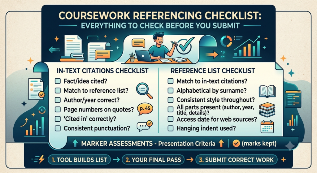 Image Explaining about Coursework Referencing Checklist