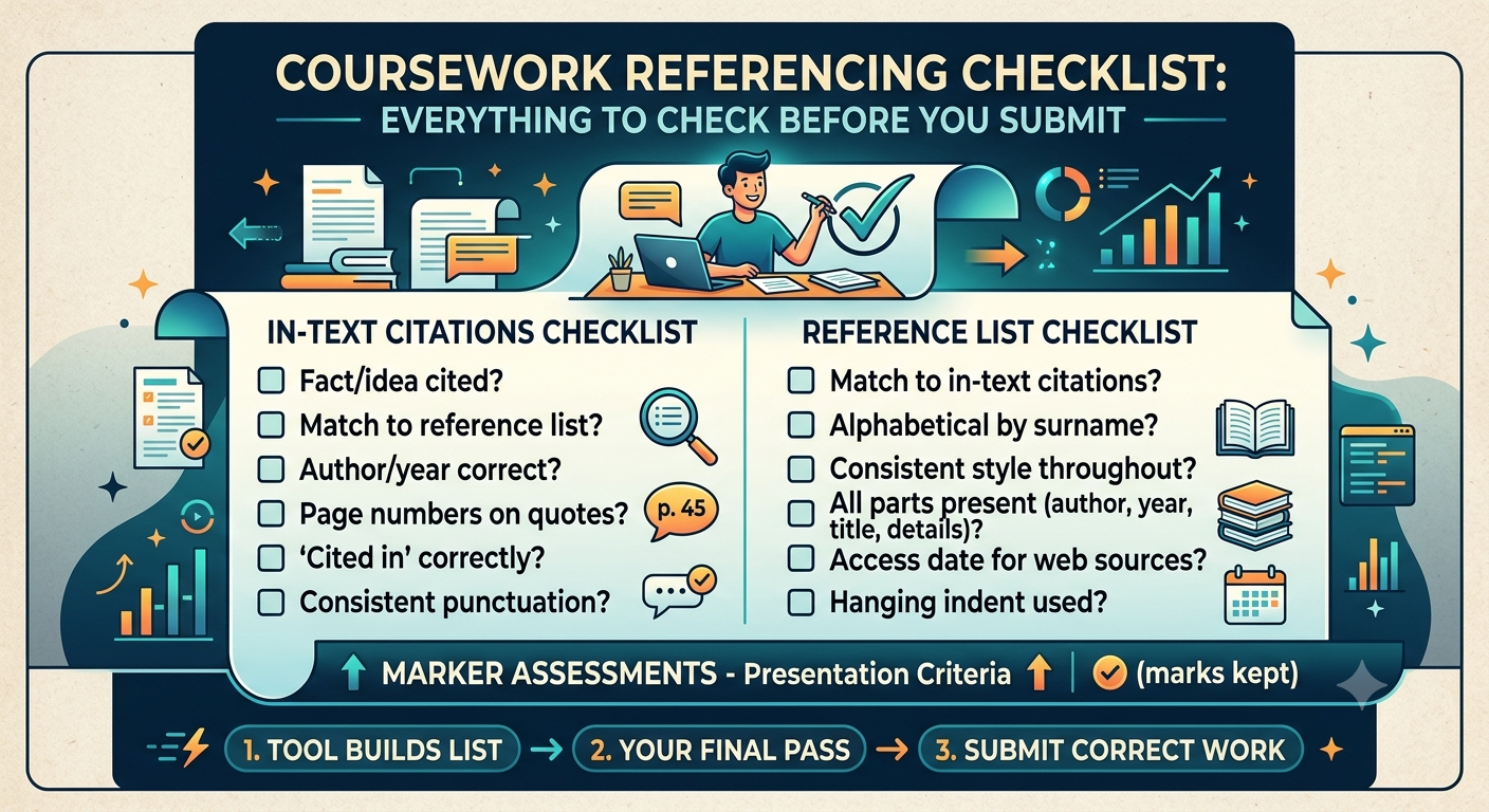 Image Explaining about Coursework Referencing Checklist