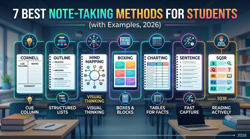 Image explaining about 7 Best Note-Taking Methods for Students