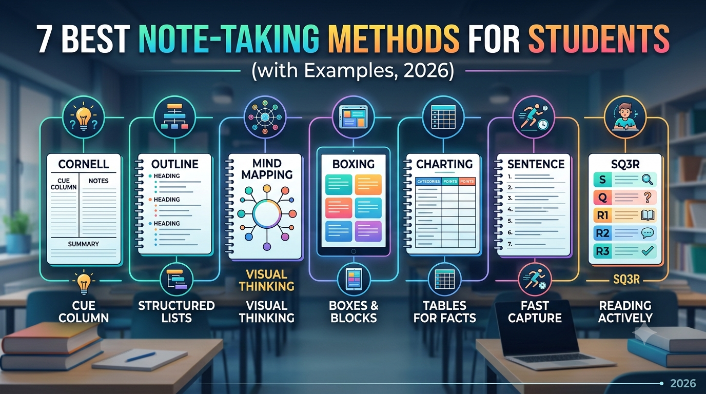Image explaining about 7 Best Note-Taking Methods for Students