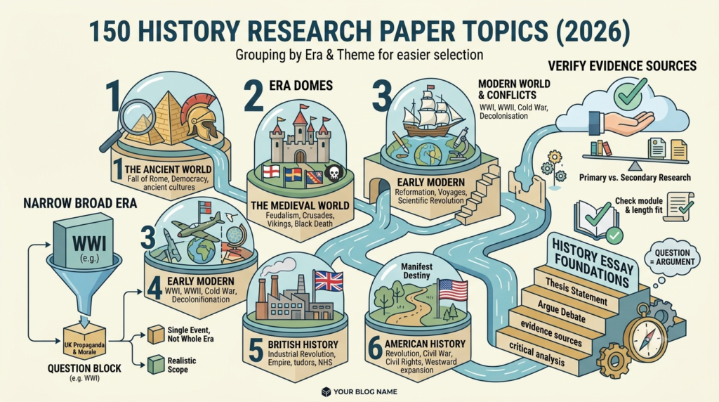 Image explained about 150 History Research Paper Topics