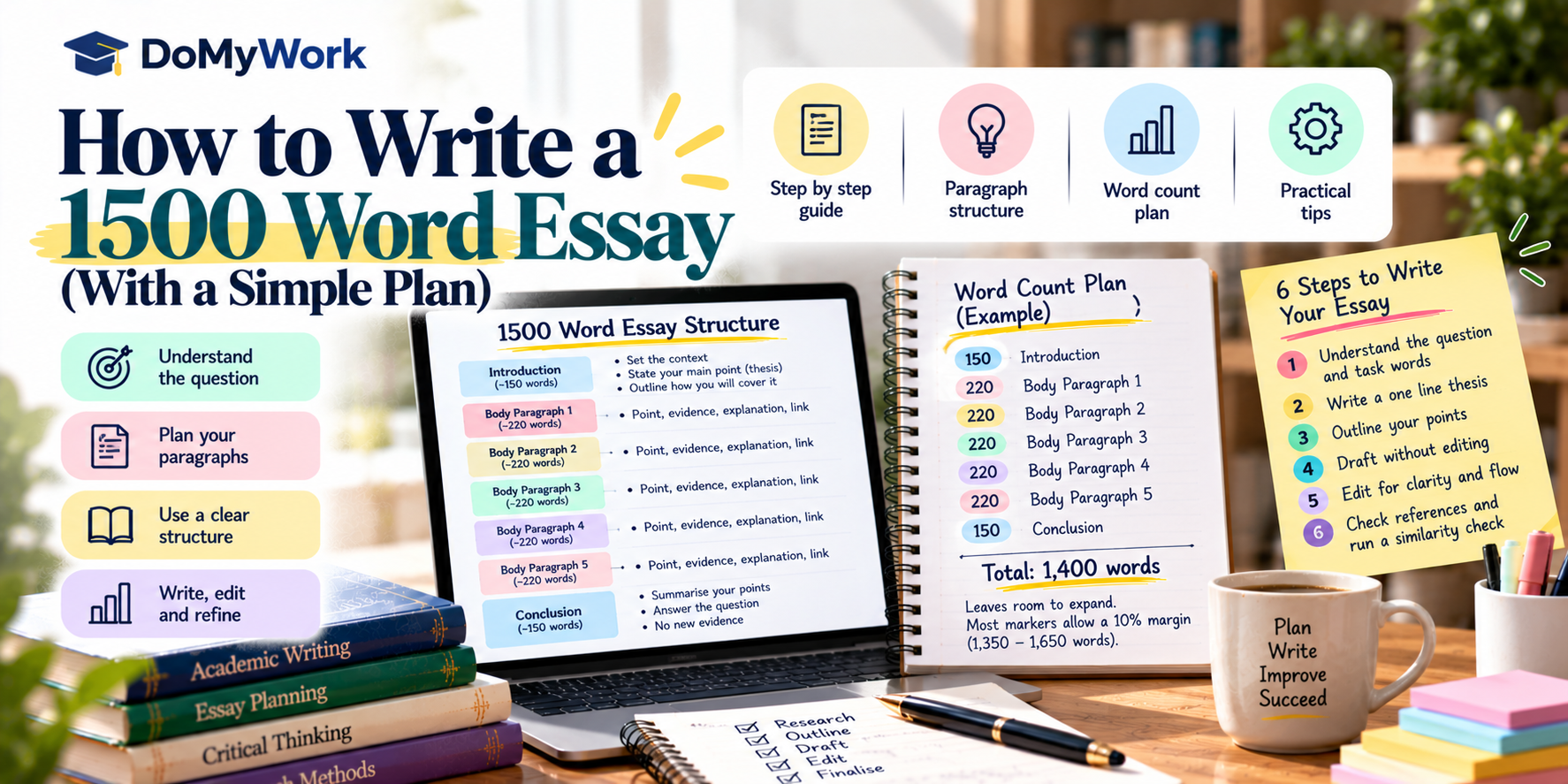 Image Explained about How to Write a 1500 Word Essay