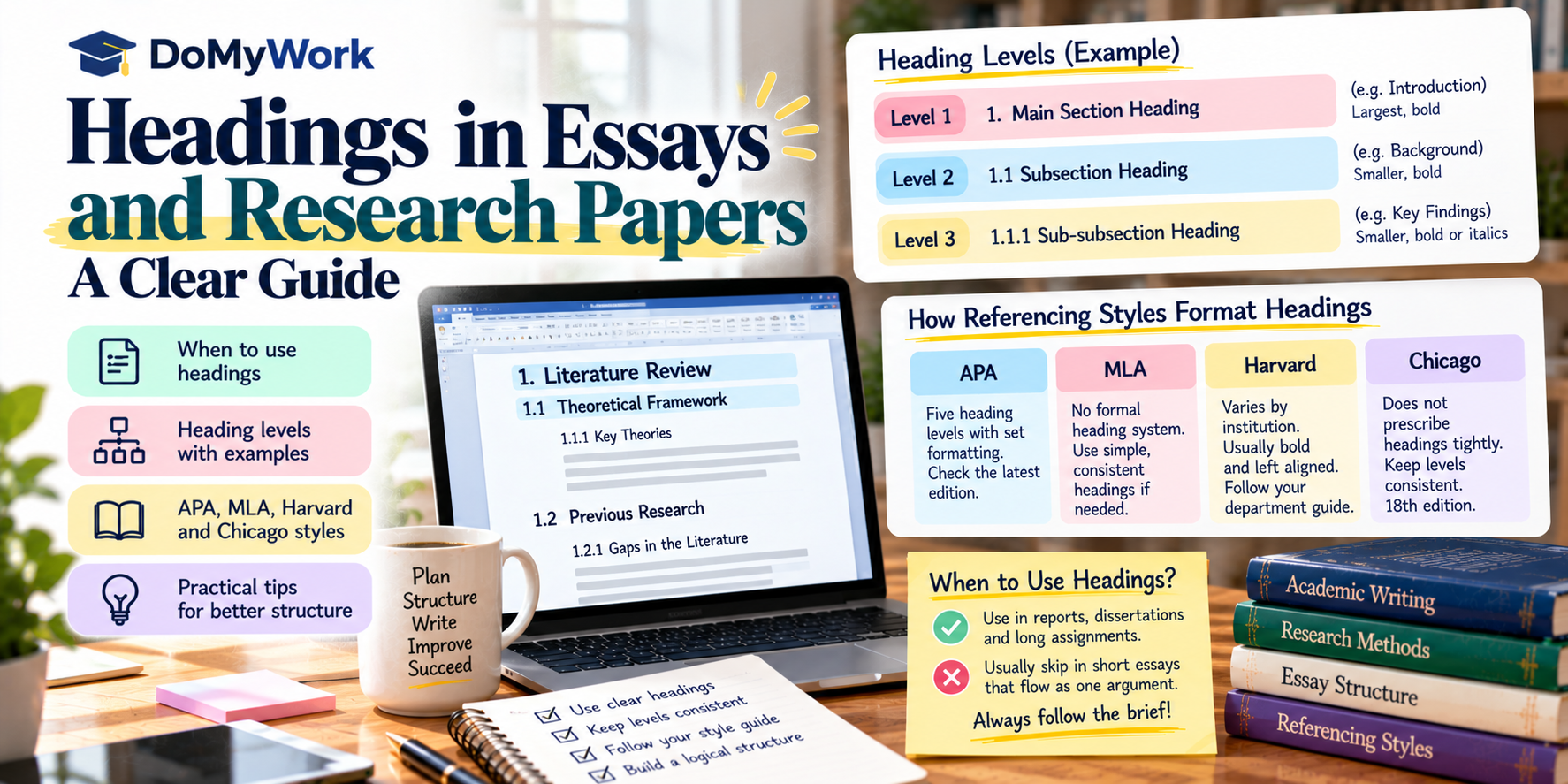 Image explained about Headings in Essays and Research Papers