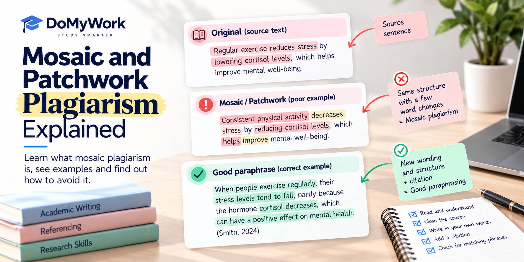 Image explained about Mosaic and Patchwork Plagiarism